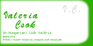 valeria csok business card