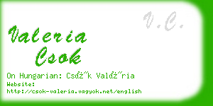 valeria csok business card